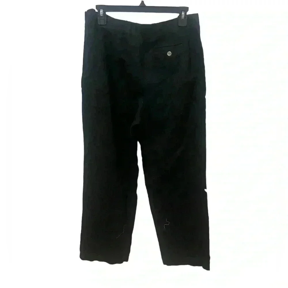 Chico’s Design Black 100% Linen Pants Size Large
